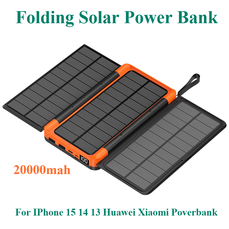 Solar Charger Panel Foldable - For IPhone 15 14 13 Huawei