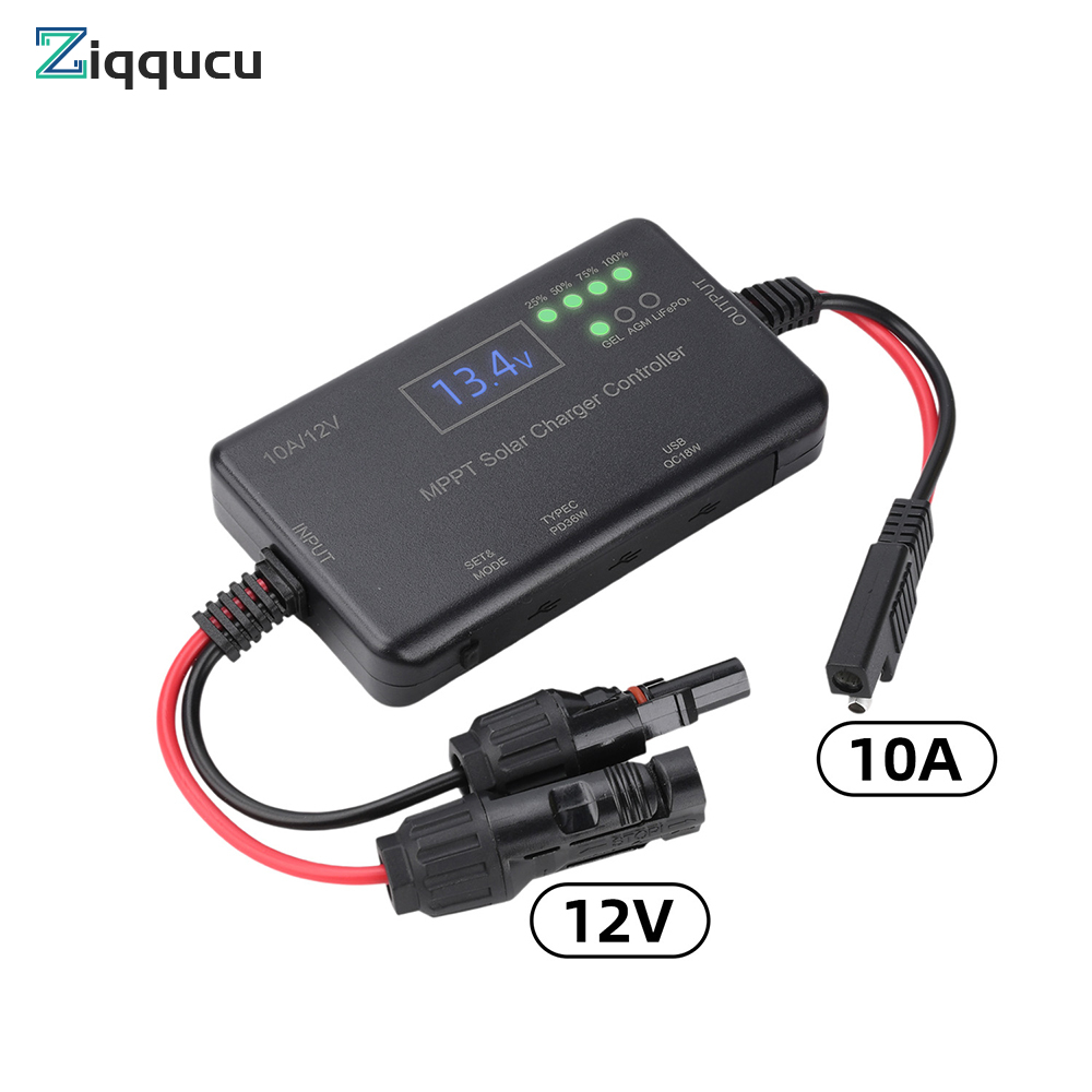 Solar Charger Panel Foldable - MPPT Solar Controller 12V 10A Charger