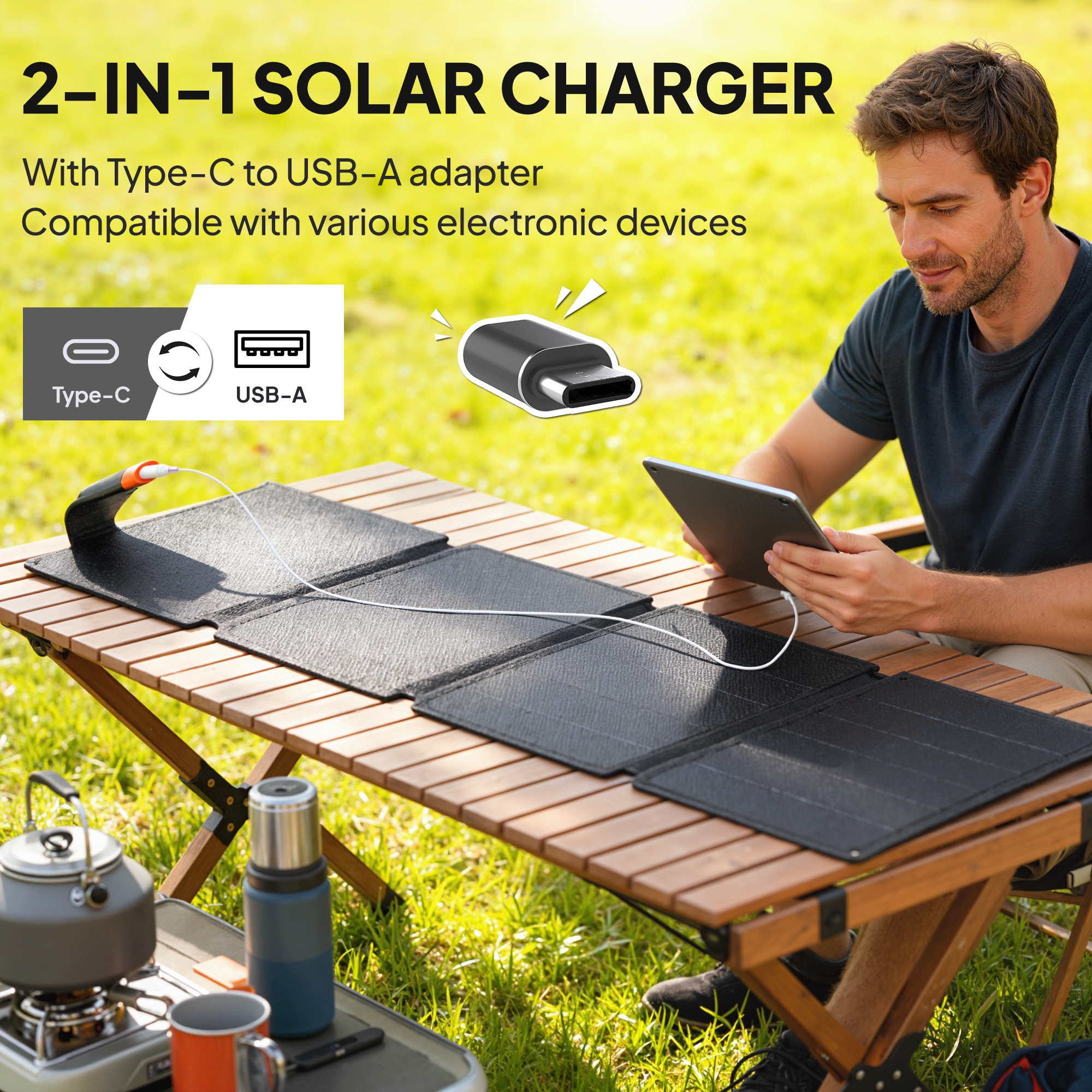 36W Foldable Solar Panel, Port - огляд і ціна Solar Charger Panel Foldable